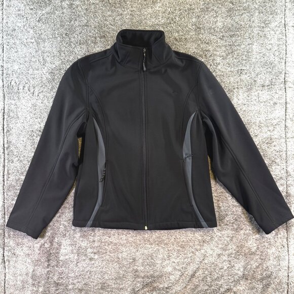Snozu Jackets & Blazers - Snozu women's black and gray fleece-lined soft shell jacket Sz L